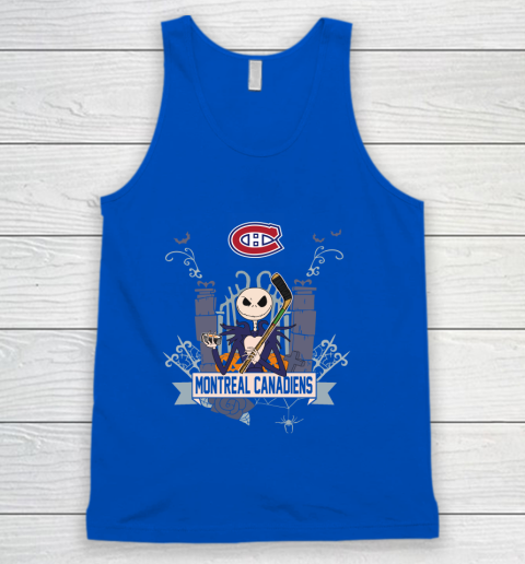 NHL Montreal Canadiens Hockey Jack Skellington Halloween Tank Top 4