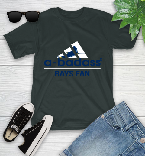 MLB A Badass Tampa Bay Rays Fan Adidas Baseball Sports Youth T-Shirt 6