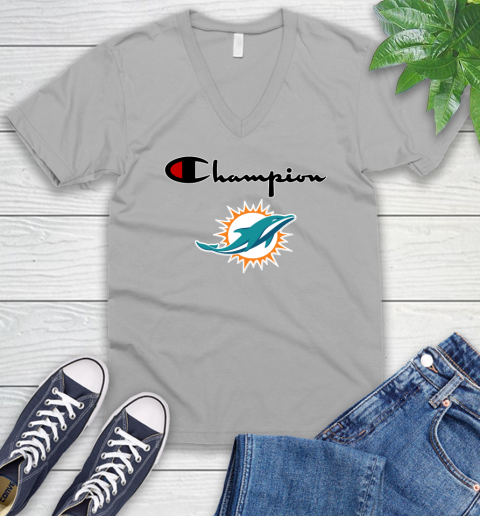 NFL Football Miami Dolphins Champion Shirt V-Neck T-Shirt 2