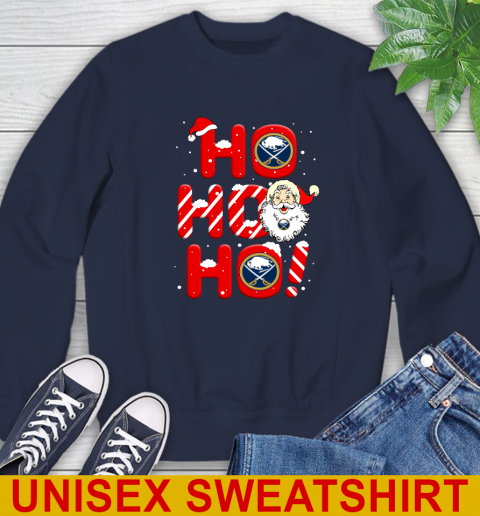 Buffalo Sabres NHL Hockey Ho Ho Ho Santa Claus Merry Christmas Shirt Sweatshirt 2