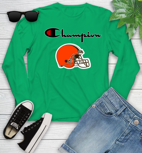 NFL Football Cleveland Browns Champion Shirt Youth Long Sleeve 4