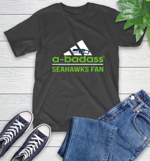 Seattle Seahawks NFL Football A Badass Adidas Adoring Fan Sports T-Shirt