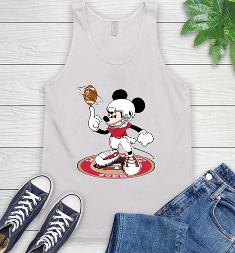 NFL Football San Francisco 49ers Cheerful Mickey Disney Shirt Tank Top 2