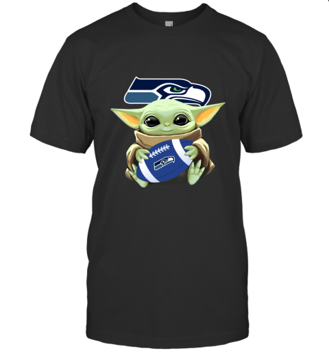 Star Wars Baby Yoda Hugs Seattle Seahawks The Best The Mandalorian Football Fans Hug Me You Must