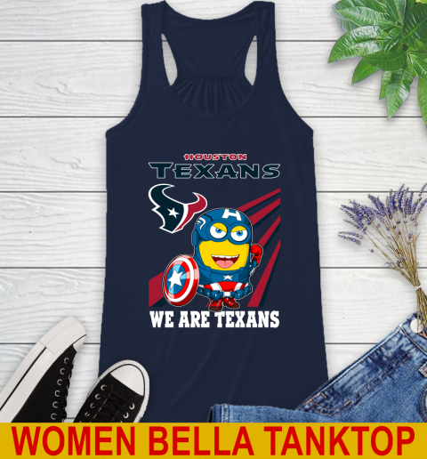 NFL Football Houston Texans Captain America Marvel Avengers Minion Shirt Racerback Tank 9
