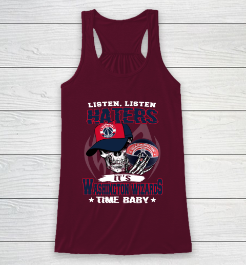 Listen Haters It is WIZARDS Time Baby NBA Racerback Tank 2