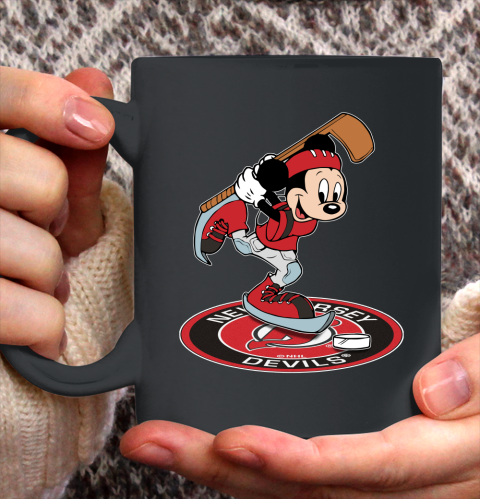 NHL Hockey New Jersey Devils Cheerful Mickey Disney Shirt Ceramic Mug 11oz