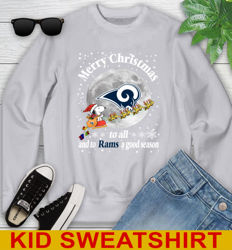 Los Angeles Rams Merry Christmas To All And To Rams A Good Season NFL Football Sports Youth Sweatshirt 3