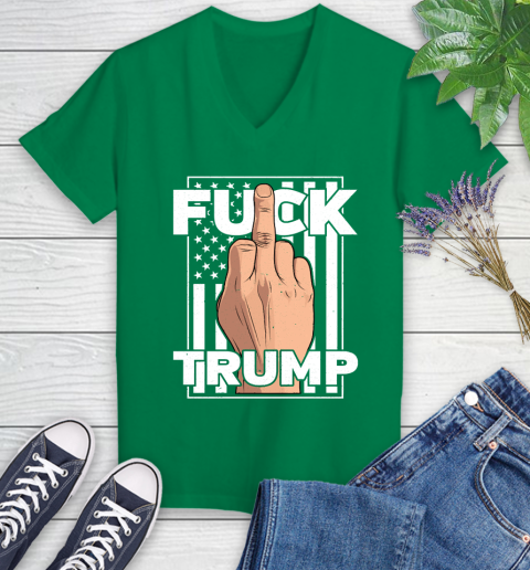 Fuck Trump Middle Finger Anti Republican T Shirt 75