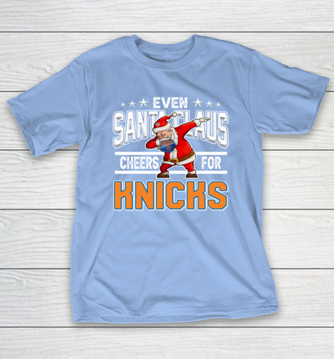 New York Knicks Even Santa Claus Cheers For Christmas NBA T-Shirt 10