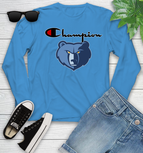 NBA Basketball Memphis Grizzlies Champion Shirt Youth Long Sleeve 6 NBA Basketball Memphis Grizzlies Champion Shirt Youth Long Sleeve - Image 6