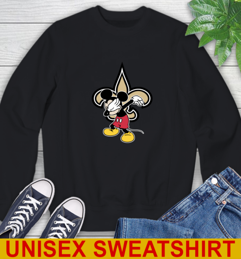 New Orleans Saints NFL Football Dabbing Mickey Disney Sports Sweatshirt 2