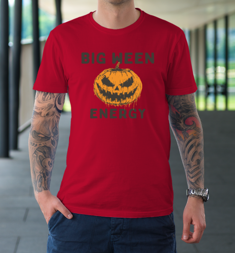 Halloween Pumpkin Head Big Ween Energy Spooky T-Shirt 6