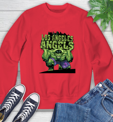 Los Angeles Angels MLB Baseball Incredible Hulk Marvel Avengers Sports Sweatshirt 10