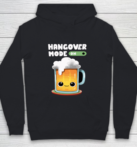 Beer Lover Funny Shirt Hangover Mode ON Youth Hoodie