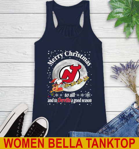 New Jersey Devils Merry Christmas To All And To Devils A Good Season NHL Hockey Sports Racerback Tank 9