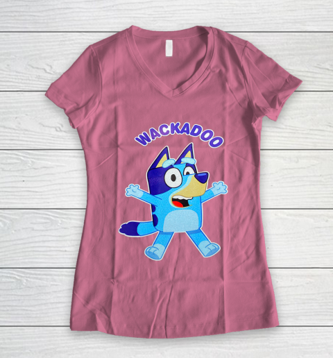 Wackadoo Blueys Love Fathers Day Gift Women's V-Neck T-Shirt 7