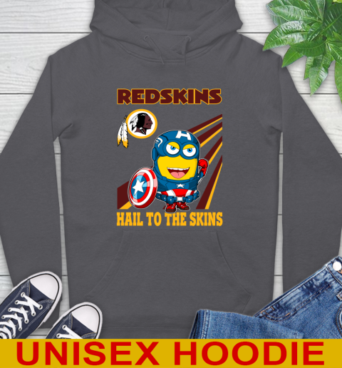 NFL Football Washington Redskins Captain America Marvel Avengers Minion Hail To The Skín Shirt Hoodie 7