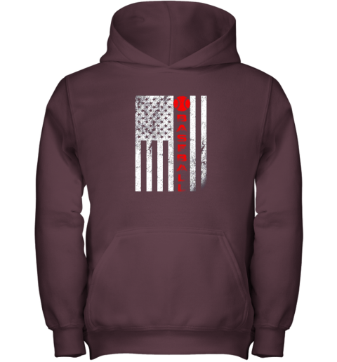 1sgd usa red whitevintage american flag baseball gift youth hoodie 43 front maroon