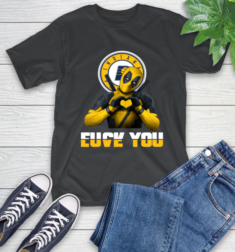 NBA Indiana Pacers Deadpool Love You Fuck You Basketball Sports T-Shirt