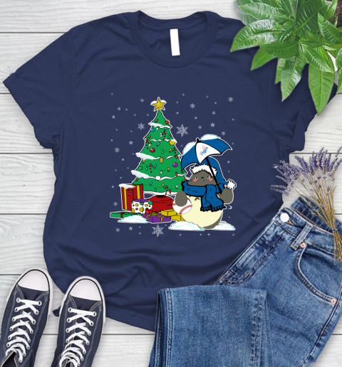 Los Angeles Dodgers MLB Baseball Cute Tonari No Totoro Christmas Sports Women's T-Shirt 14