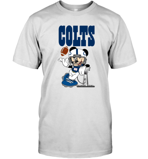 NFL Indianapolis Colts Mickey Mouse Disney Super Bowl Football T Shirt