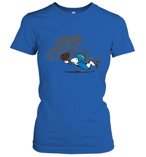 Los Angeles Chargers Snoopy Plays The Football Game Women's T-Shirt