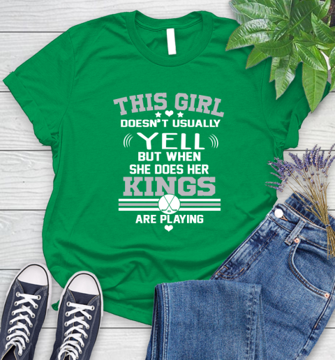 Los Angeles Kings NHL Hockey I Yell When My Team Is Playing Women's T-Shirt 9