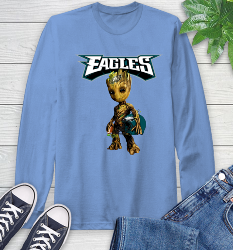 Philadelphia Eagles NFL Football Groot Marvel Guardians Of The Galaxy Long Sleeve T-Shirt 11