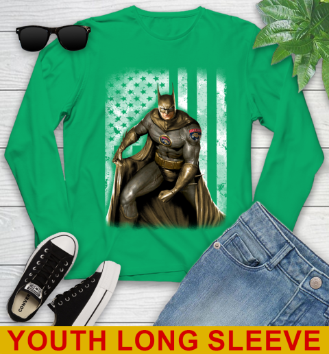 Florida Panthers NHL Hockey Batman DC American Flag Shirt Youth Long Sleeve 7