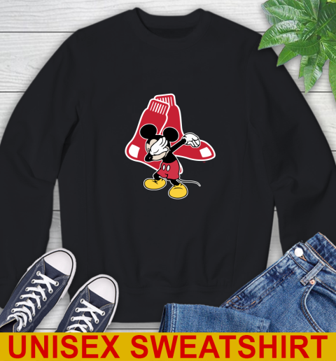 Boston Red Sox MLB Baseball Dabbing Mickey Disney Sports Sweatshirt 3 Boston Red Sox MLB Baseball Dabbing Mickey Disney Sports Sweatshirt - Image 3