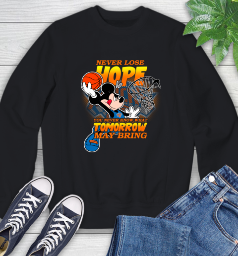 New York Knicks NBA Basketball Mickey Disney Never Lose Hope Sweatshirt