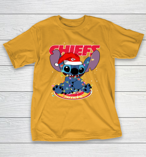 Kansas City Chiefs NFL Football noel stitch Christmas T-Shirt 2