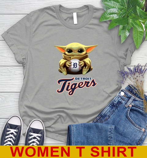 MLB Baseball Detroit Tigers Star Wars Baby Yoda Shirt 99