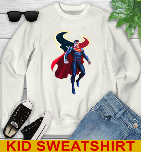 NFL Superman DC Sports Football Houston Texans Youth Sweatshirt