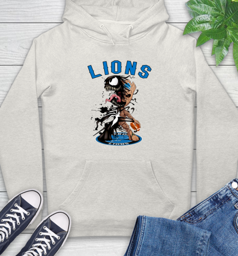 NFL Detroit Lions Football Venom Groot Guardians Of The Galaxy Hoodie 12