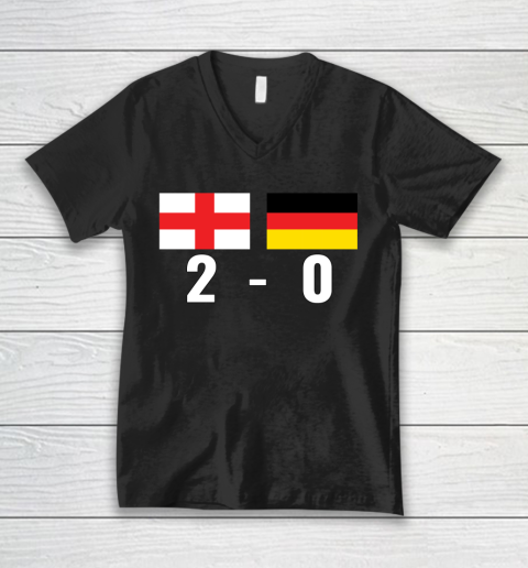 England  Germany 2 0 Euro Football Championship V-Neck T-Shirt