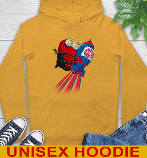 NBA Basketball Detroit Pistons Deadpool Minion Marvel Shirt Hoodie 2