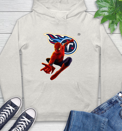 NFL Spider Man Avengers Endgame Football Tennessee Titans Hoodie 12