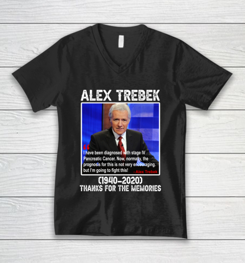 Alex Trebek 1940 2020 Thanks For The Memories V-Neck T-Shirt