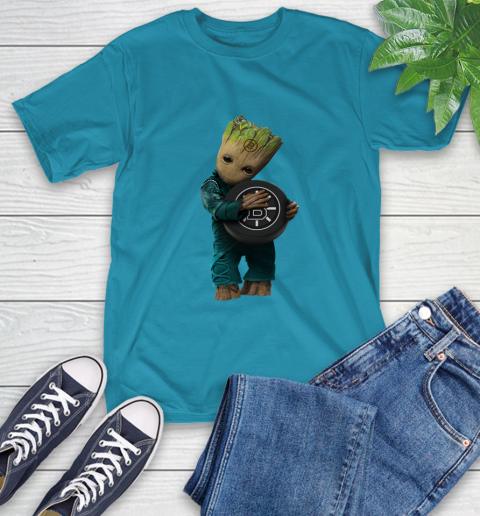 NHL Groot Guardians Of The Galaxy Hockey Sports Boston Bruins T-Shirt 8