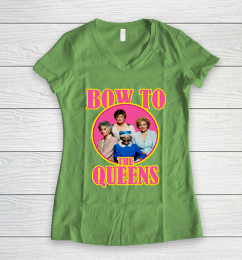 Golden Girls Tshirt Bow To The Queens Women's V-Neck T-Shirt 5
