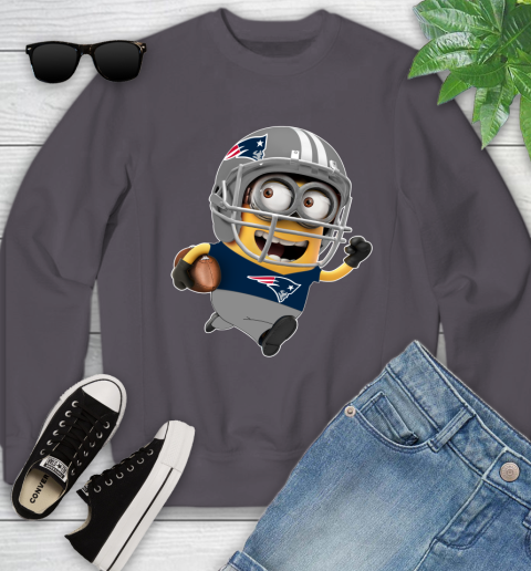 NFL New England Patriots Minions Disney Football Sports Youth Sweatshirt 6