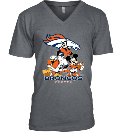 Denver Broncos Youth Football T-Shirt - Heather Gray