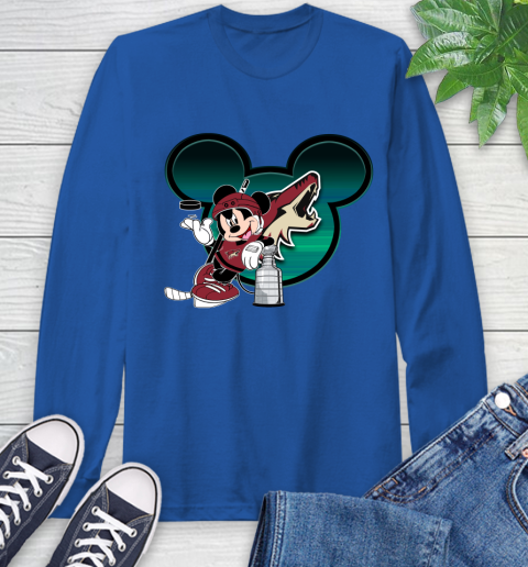NHL Arizona Coyotes Stanley Cup Mickey Mouse Disney Hockey T Shirt Long Sleeve T-Shirt 9