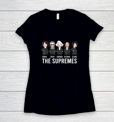 The Supremes Elena Sandra Ruth Sonia Ketanji Women's V-Neck T-Shirt