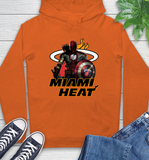 Miami Heat NBA Basketball Captain America Thor Spider Man Hawkeye Avengers Hoodie 5