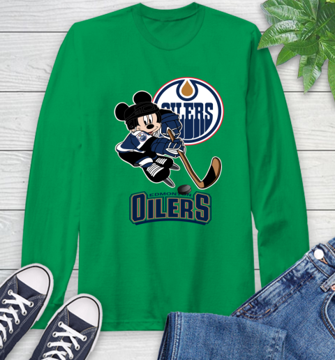 NHL Edmonton Oilers Mickey Mouse Disney Hockey T Shirt Long Sleeve T-Shirt 7