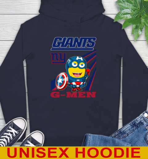NFL Football New York Giants Captain America Marvel Avengers Minion Shirt Hoodie 3