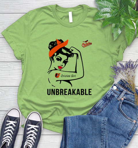 MLB Baltimore Orioles Girl Unbreakable Baseball Sports Women's T-Shirt 7